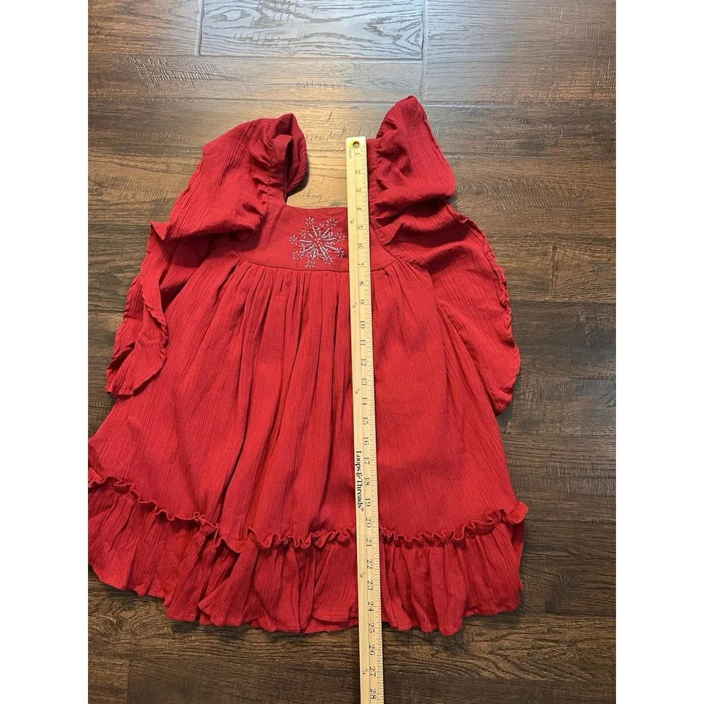WDW Well Dressed Wolf Red Ana dress Tunic Size 7 Youth Independence‎ Day NWT